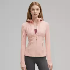 3rd Gen Upgrade Sheer Feel No Mesh Hooded Jacket Quick-Dry Slimming Fitness Yoga Hooded Cardigan Sports Jacket for Women