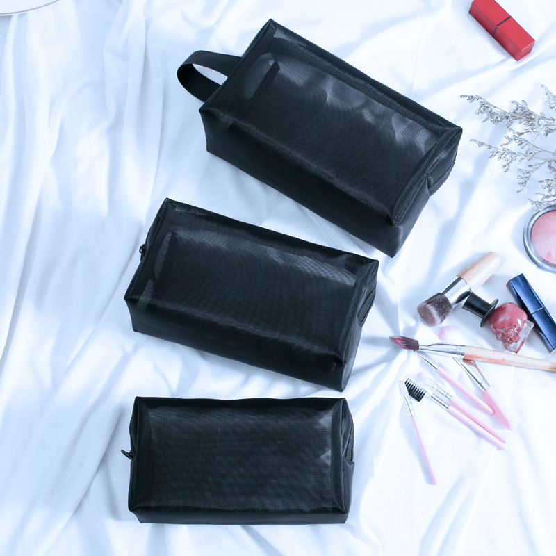 定制跨境尼龙网化妆包化妆刷便携式旅行化妆品收纳袋网格洗漱网包