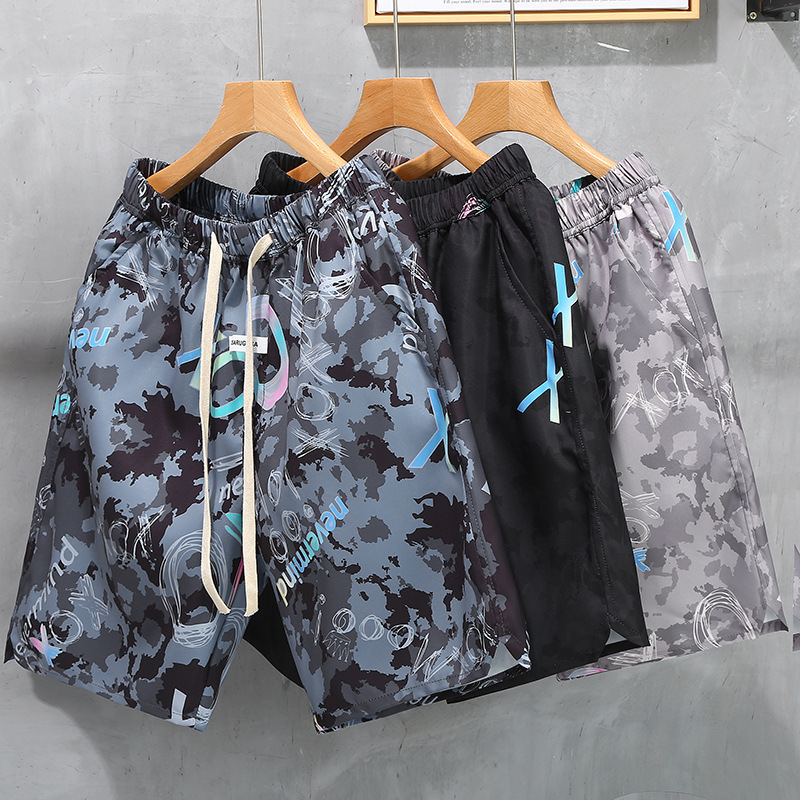 Sneldrogende hardloopshorts voor heren van 12,7 cm (5 inch) - Ademende sportshorts met trekkoord voor de sportschool en het strand._voghion.com