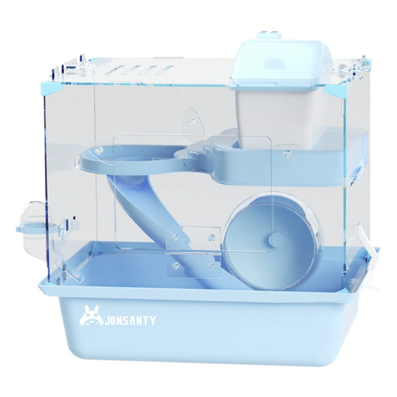 Клетка для хомяка Shangtian для домашних животных, акриловая прозрачная двухслойная, подходит для полной виллы, предметы первой необходимости