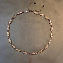兩眼天珠項鏈編繩用於搭配天珠吊墜風化細膩收藏品aqx9