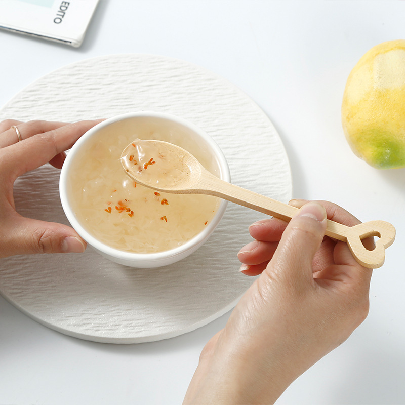 Cross-border wholesale cartoon wooden spoon coffee spoon ice cream spoon ice cream spoon daily dessert spoon high color value ins style