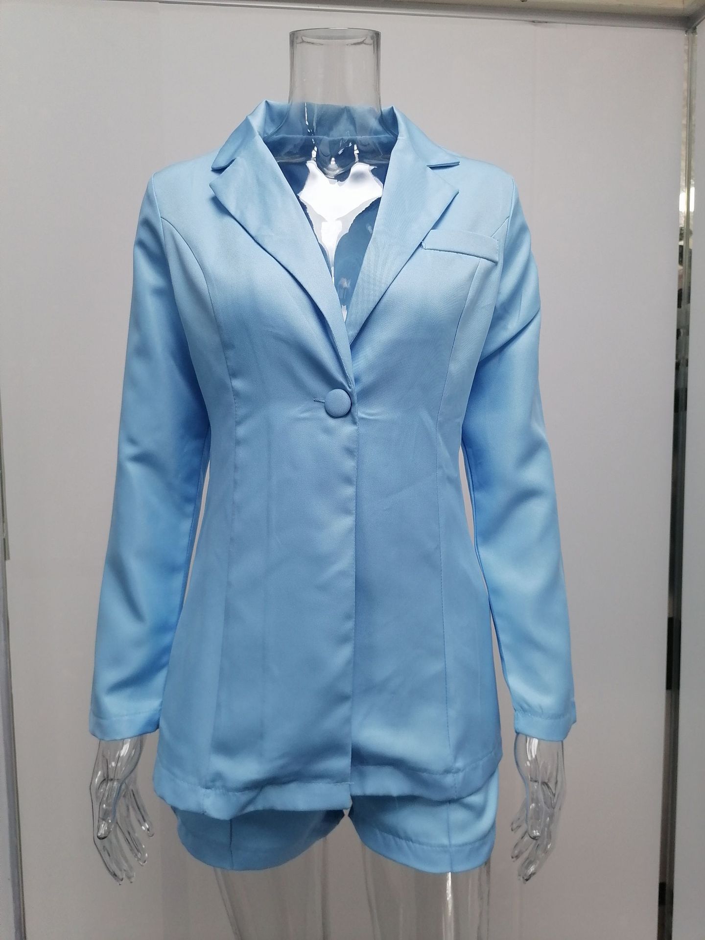 Elegantes Damen Blazer Set Langarm Für Herbst Und Winter Mode_voghion.com