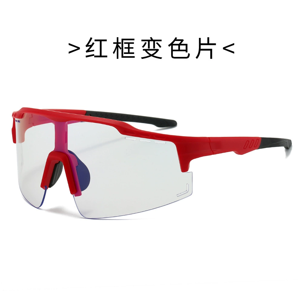 Cross -border new high -definition PC anti -blue light discoloration sports ride glasses European and American tide sunscreen mirror sunglasses