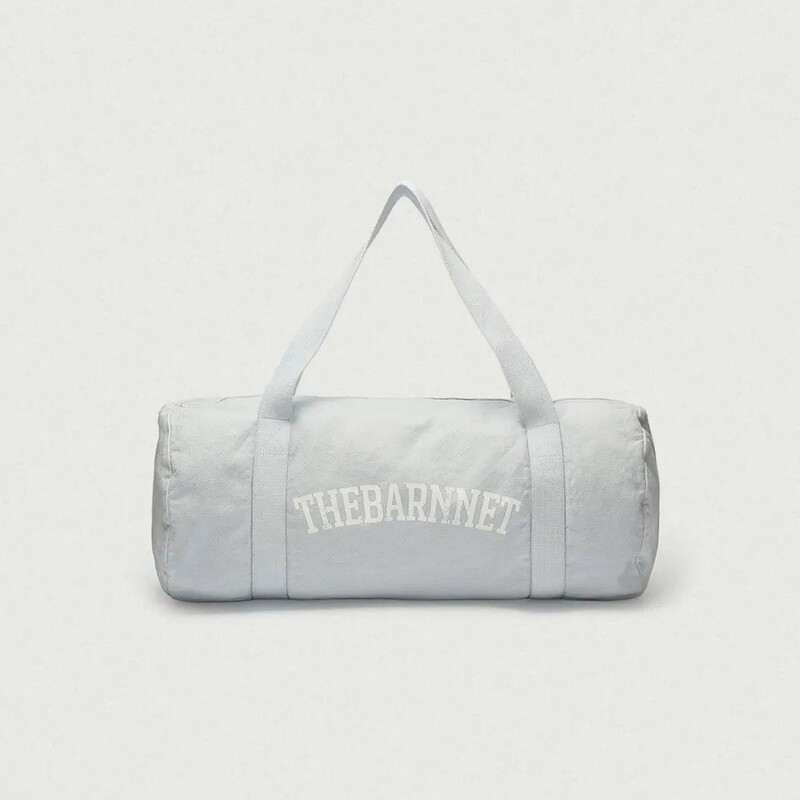 Thebarnnet Cylindrical Travel Bag Large Capacity Fitness Bag Travel Storage Bag Canvas Portable Shoulder Luggage Bag
