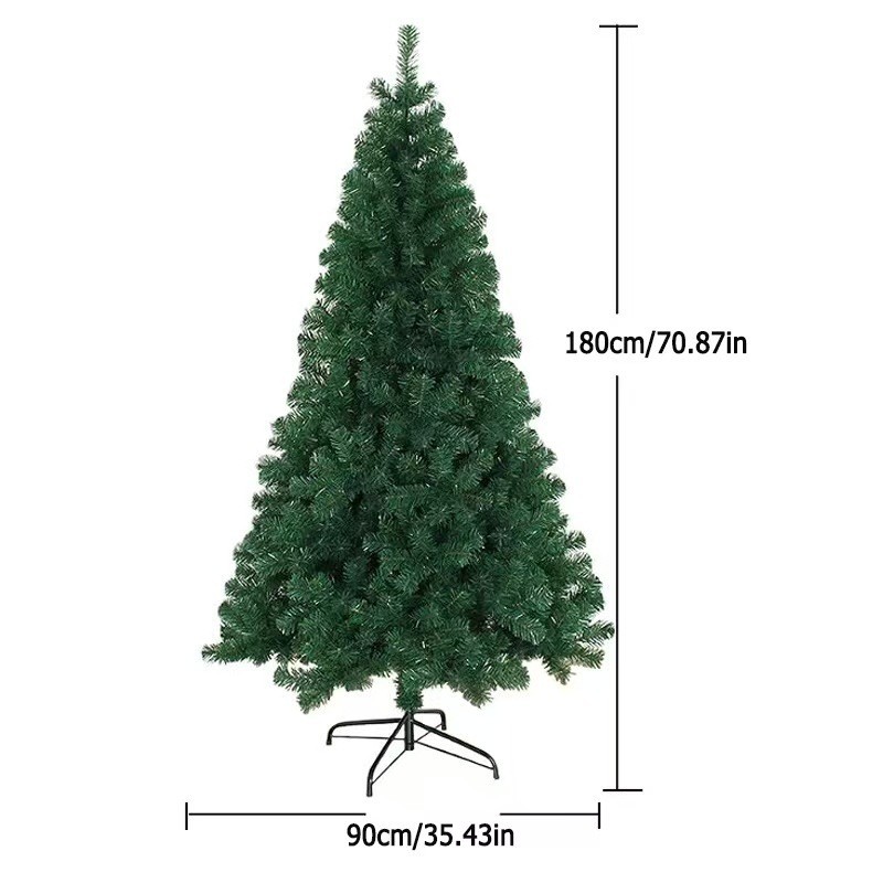 2026 nuevo árbol de Navidad de PVC encriptado verde decoración de gran sala de estar adornos DIY lápiz árbol de simulación al por mayor