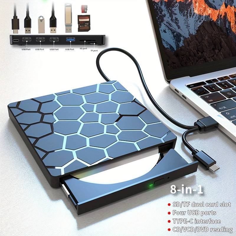 Многофункциональный оптический привод, внешний оптический привод, оптический привод с каменным узором, USB-оптический привод, ультратонкий DVD-оптический привод, рекордер, многофункциональная гравировка