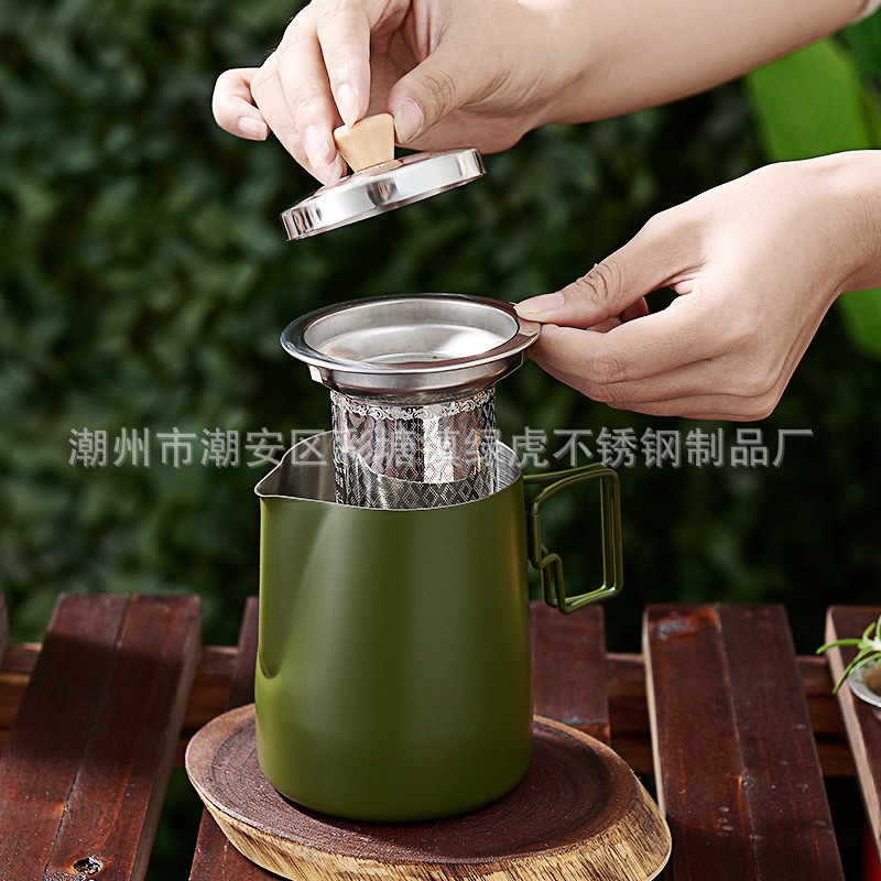 户外钛化合金便携式旅行快客杯茶具套装茶壶茶杯露营简约泡茶器