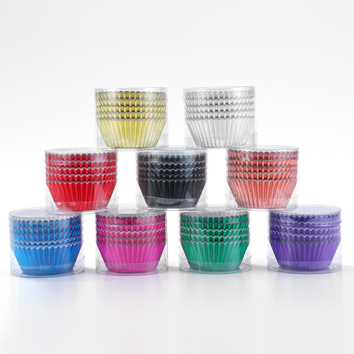 Factory 11CM Thick Aluminum Foil Muffin Greaseproof Paper Cups 100 PCS Gold and Silver Baking Paper Cup Cake Paper Plates