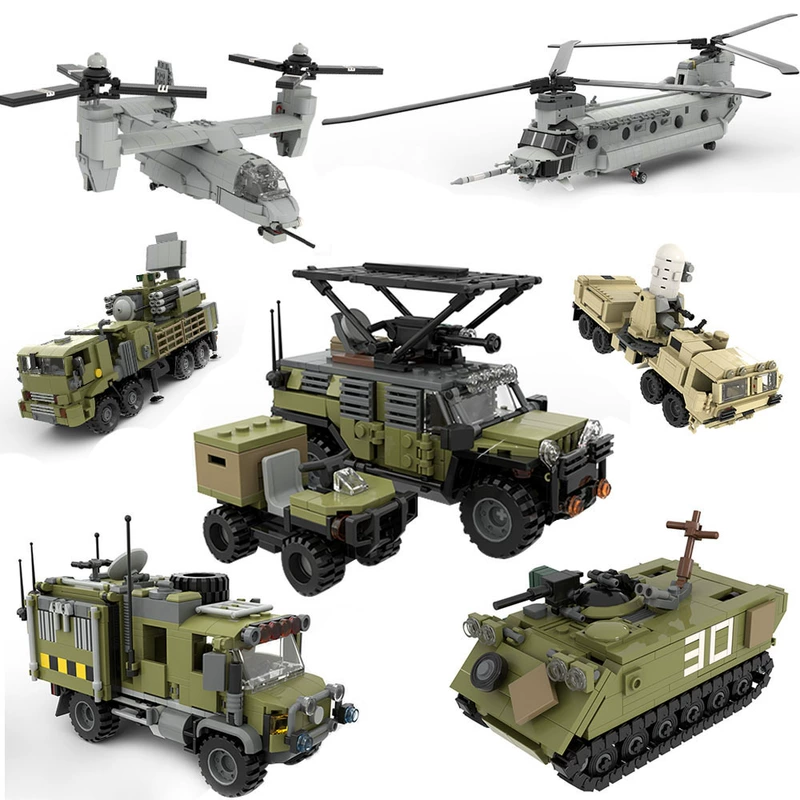 Военный конструктор MOC: танк бронемашина истребитель