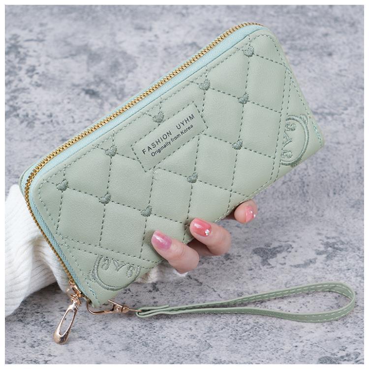 Billetera de mano de mujer estilo coreano nueva 2023, larga, con cremallera, multifunción, versátil, cartera de gran capacidad, cartera para teléfono móvil