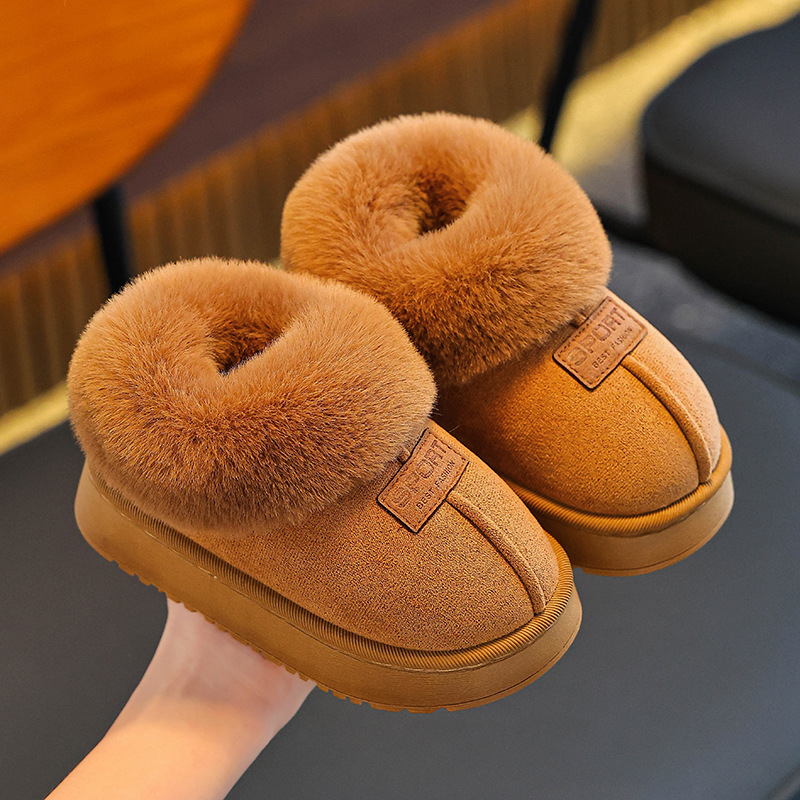 Botas de nieve de lana de invierno de 2025 para niños botas gruesas de lana zapatos para niños zapatos calientes de algodón grueso