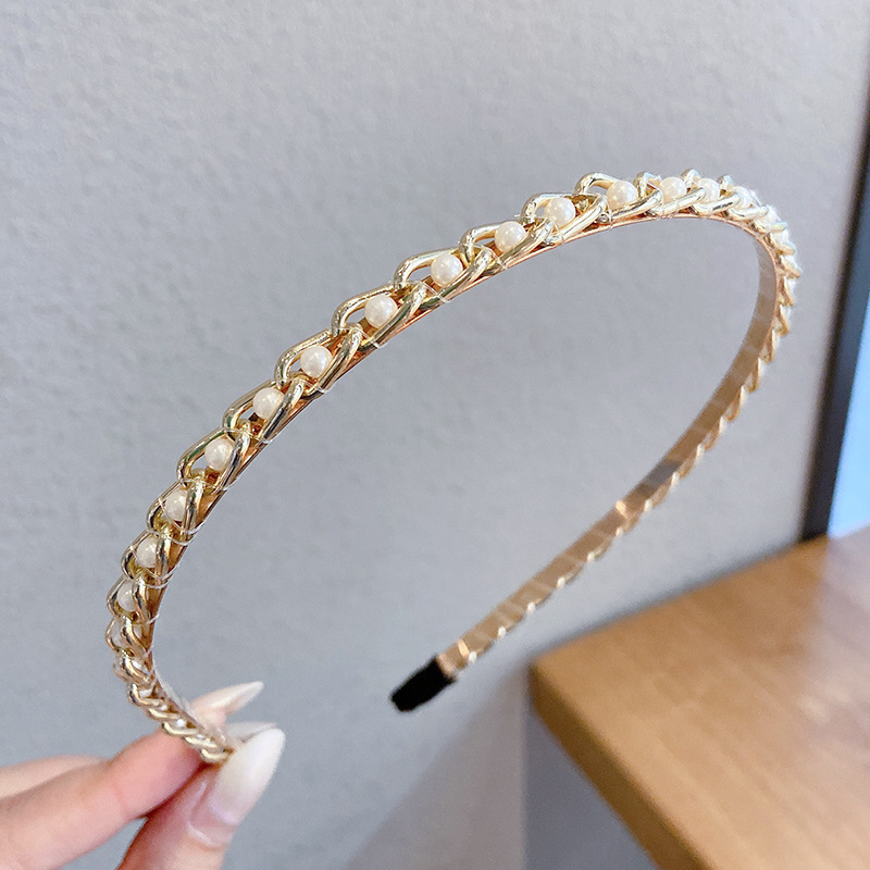 发箍女款洗脸法式珍珠头箍高级感高颅顶发卡超仙外出百搭气质头饰|undefined