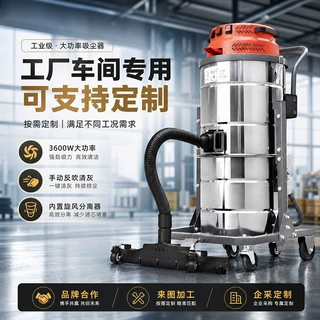 定制加工大功率工厂车间用工业吸尘器粉尘铁屑保洁开荒干湿两用机