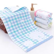 纱布儿童毛巾25x50长方形棉质小毛巾幼儿园卡通柔软吸水厂家批发