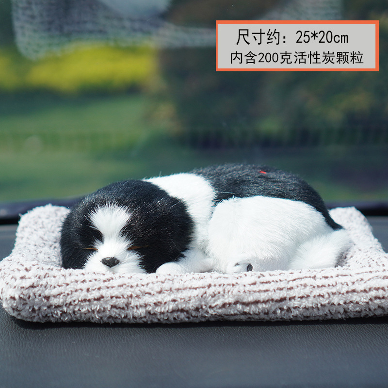 Llamará bolsa de carbón de bambú, simulación de perros, gatos, adornos para el hogar, adornos para el hogar, juguetes de peluche lindos, purificación de aire para automóviles.