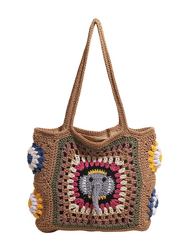 Bolsas de tejido transfronterizas para mujeres 2026 verano nuevo balneario vacaciones bolsa de playa de viaje simple bolsa de mano