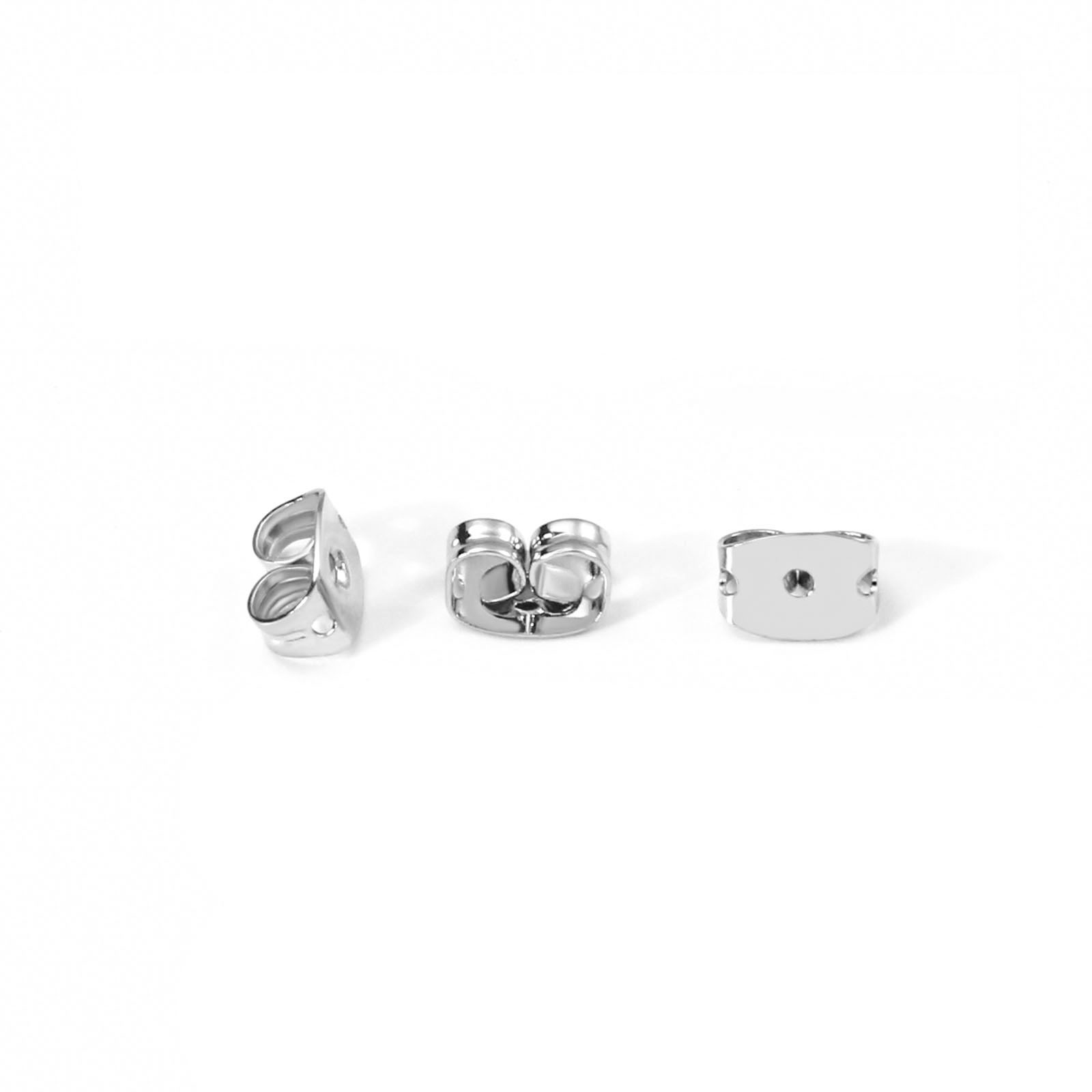 PVD Coated Gold Plating Process Ear Nuts, Earring Findings Jewelry Making Type 100 PCS/Package Titanium Steel Geometric Earring Findings Ear Nuts