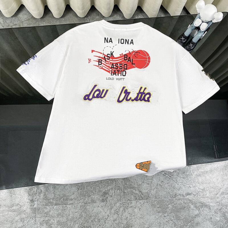 Correct Version of Donkey's Classic Joint Nb Embroider All over Pattern Letters Half-Sleeved T-Shirt Short-Sleeved Loose Top Wide