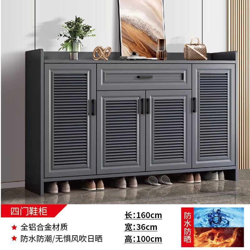 블랙 4도어 신발장 길이 160cm, 폭 36cm, 높이 100cm (맞춤형 제품이므로 주문하기 전에 고객 서비스에 문의하십시오)