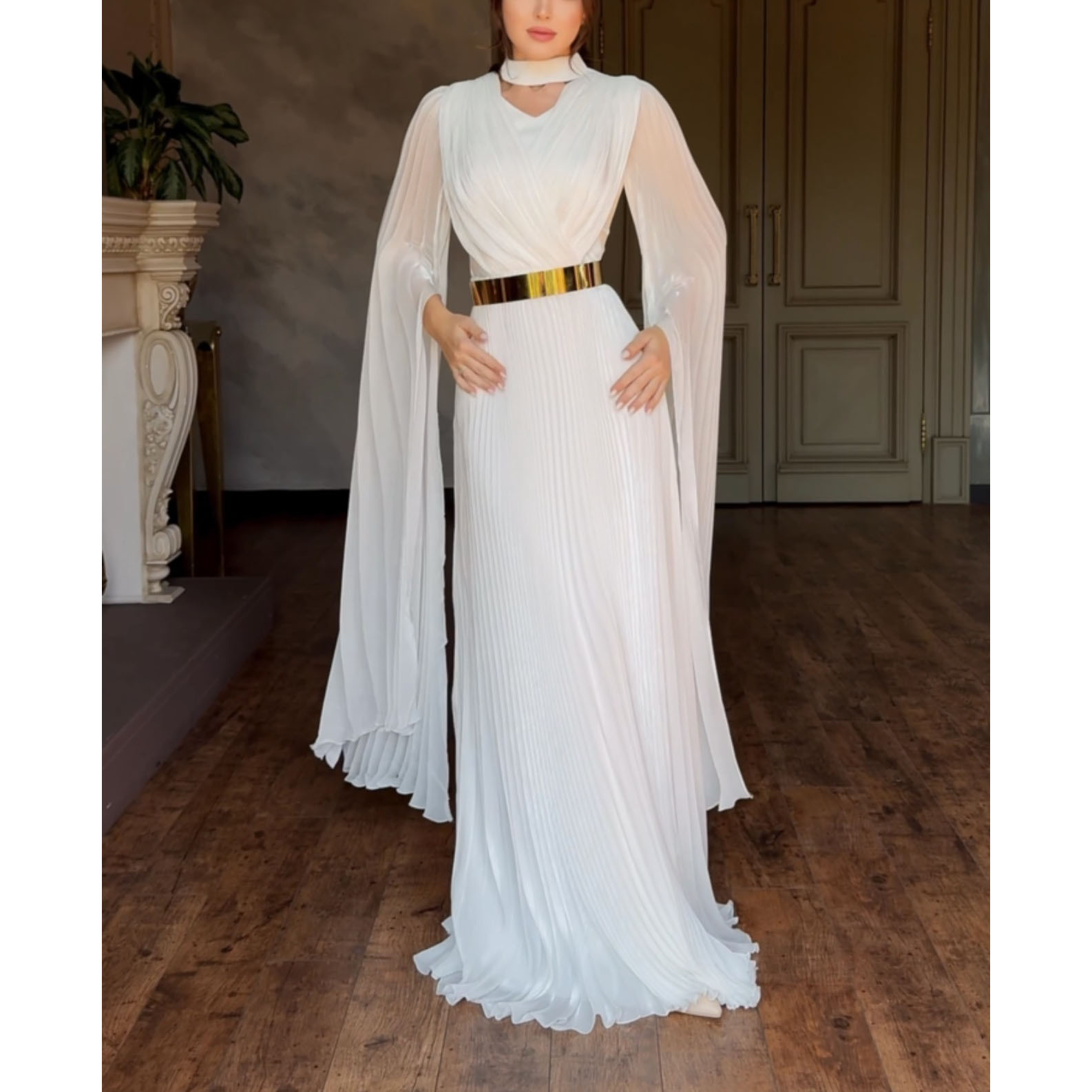 Dameskleding sexy dameskleding nieuwe elegante high-end geplooide jurk_voghion.com