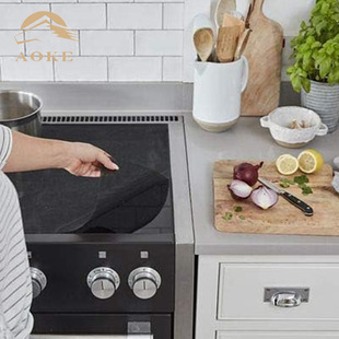 Amazon cross-border high temperature resistant induction cooker mat non-slip oil-proof insulation induction cooker silicone glass fiber protective pad