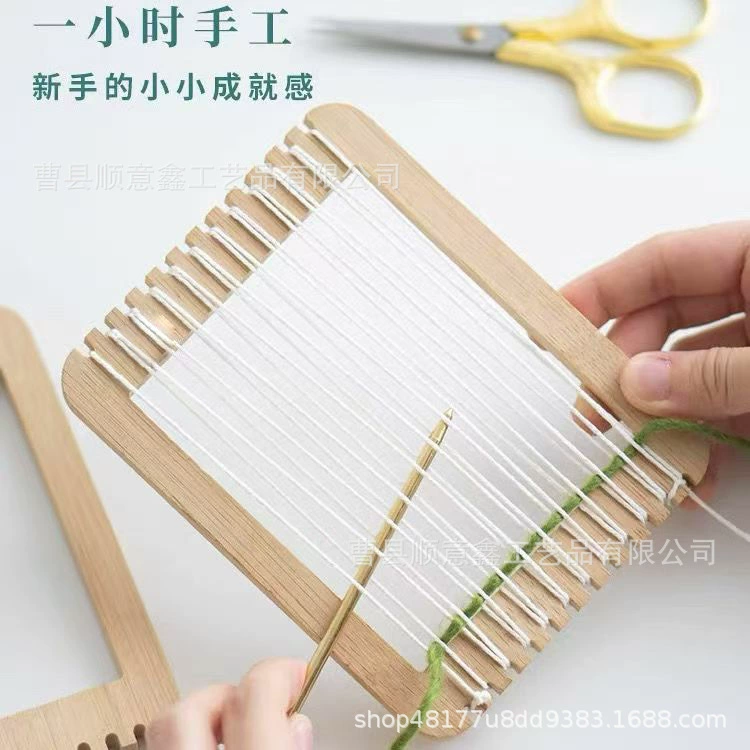 Деревянные детские подвески ручной работы, милые маленькие гобелены для отдыха, тканая пряжа, забавный набор материалов «сделай сам», подвесное украшение.