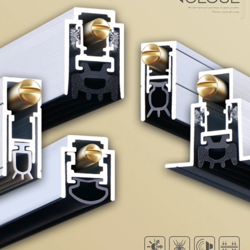 Автоматическая уплотнительная лента для нижней подъемной двери, бесшумная звукоизоляционная деревянная дверная щель для отеля, скрытая пылезащитная лента, утопающая лента, ветрозащитная лента.