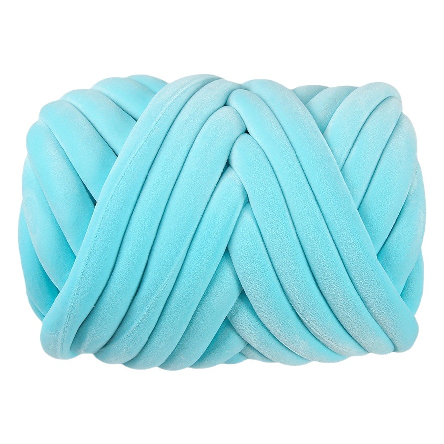 Terciopelo ultra grueso islandés hilo de lana relleno de algodón grueso tejido a mano DIY almohada bolsa línea de choque bebé