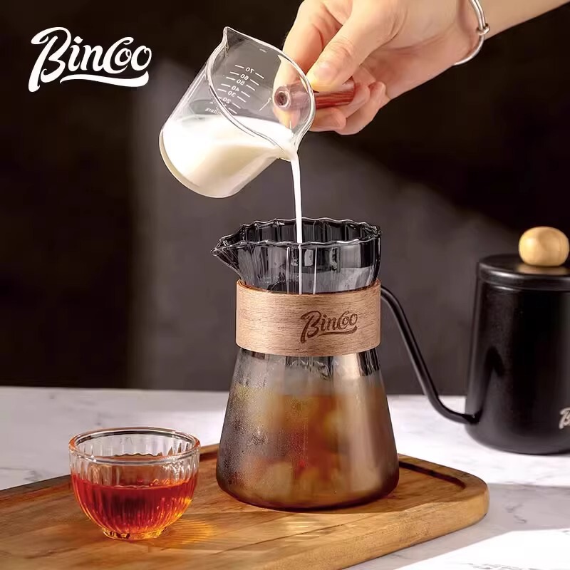 Bincoo coffee sharing pot hand coffee pot suit glass brewing pot hanging ear coffee cup cold quenching pot anti-scald