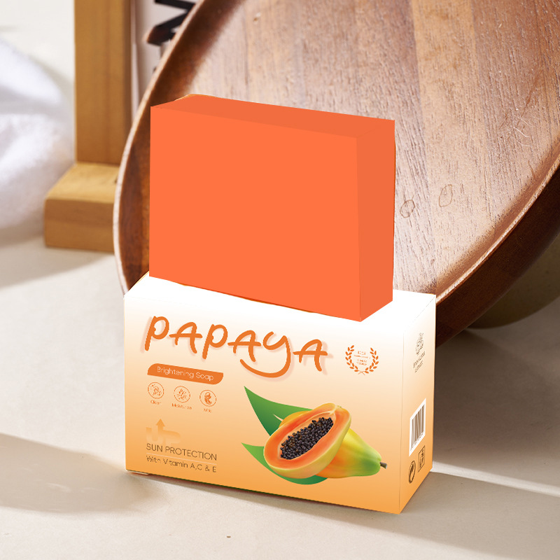 Comercio exterior transfronterizo Europa, América, África Jabón de ácido kójico, limón, jengibre y papaya Jabón artesanal Jabón hecho a máquina Jabón de aceites esenciales Jabón para baño