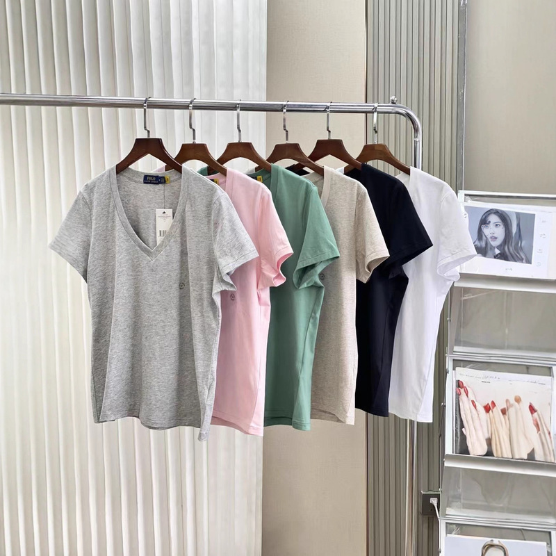 Zhao Silu Style 1:1 Replica with All Three Tags Intact, Ralph Lauren Rl V-Neck Short-Sleeve T-Shirt