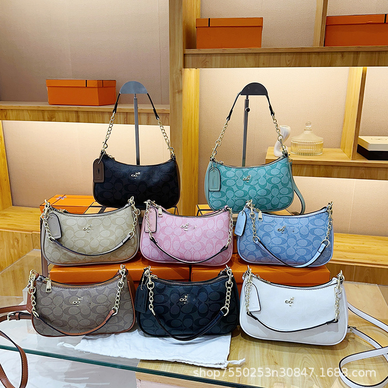 Koujia's New Women's Bag Teri25 Armpit Bag Classic Presbyopic Fashion Single Shoulder Crossbody Satchel Mahjong Bag Crescent Bag