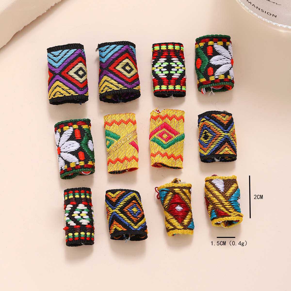 Trenza sucia Africana reggae peluca decoración tela de color anillo de pelo hebilla de pelo anillo de pelo tocado anillo de pelo joyería trenza sucia