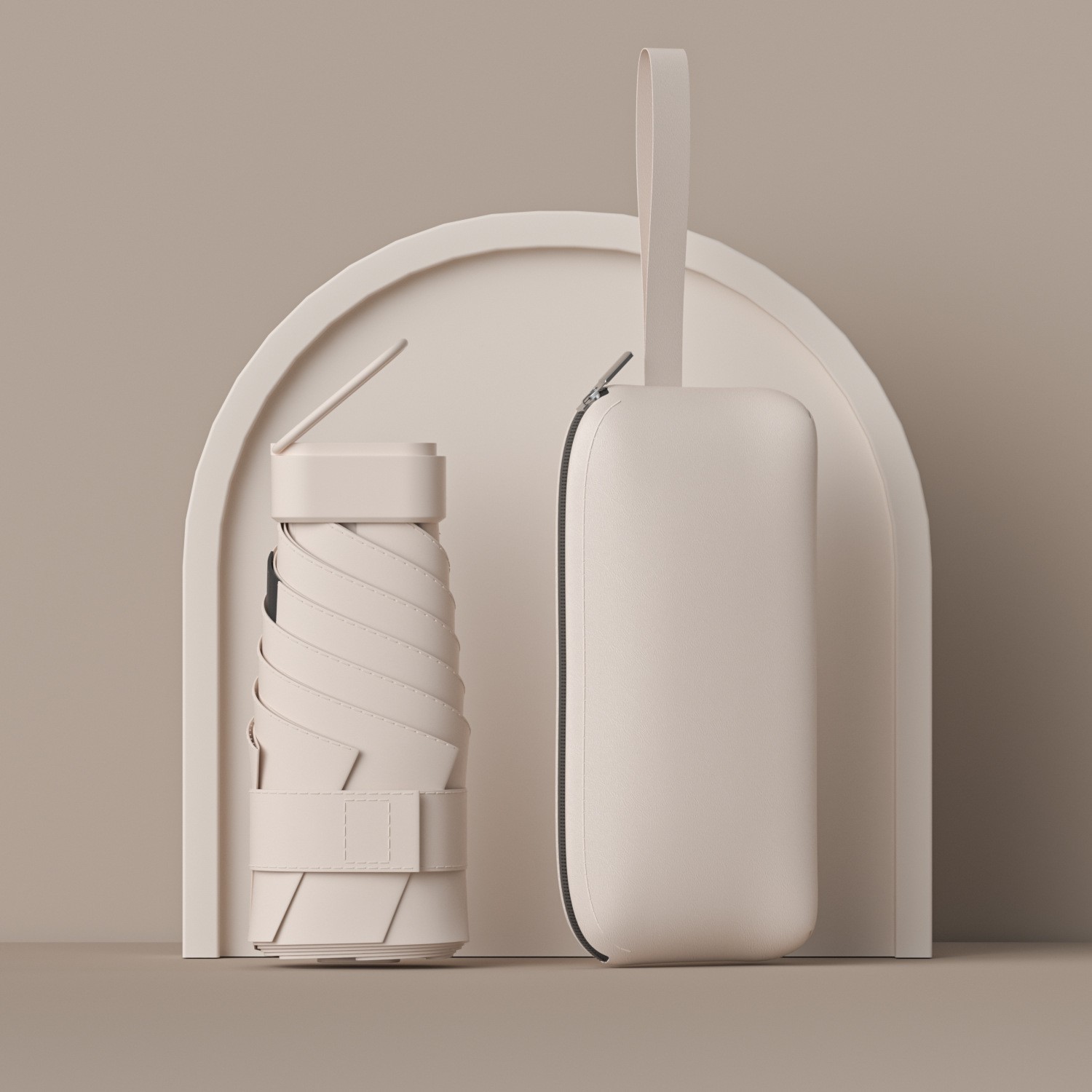 Protector solar creativo, vinilo, sombrilla, mini pequeño, seis paraguas, femenino, 40% de descuento, bolsa, sombrilla, lluvia y sombrilla de doble uso al por mayor