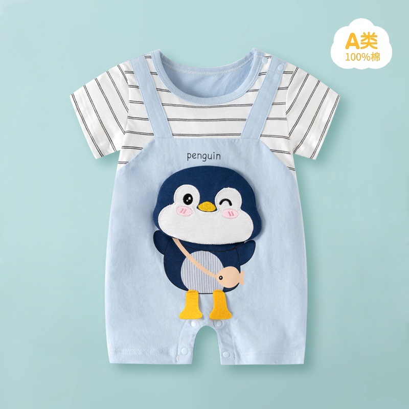Verano nuevo bebé algodón mono adorable bebé super lindo ropa de vestir en línea rojo explosivo ropa infantil exclusiva transfronteriza