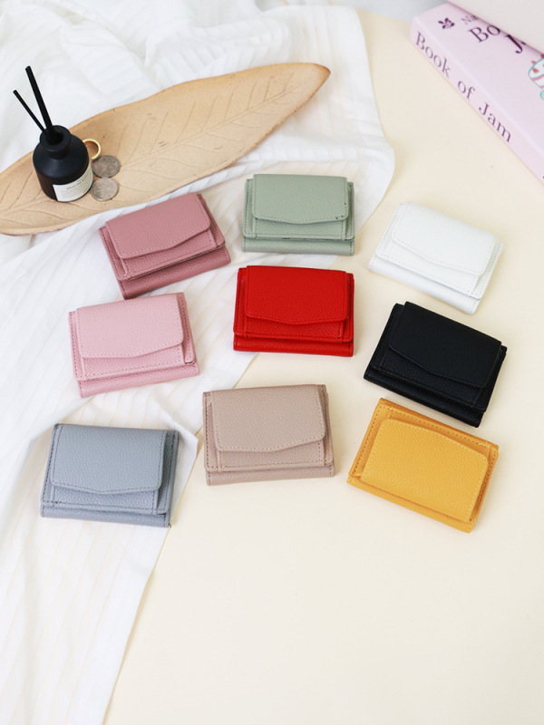 外国貿易の新しいミニ財布の短いタイプのPurseの小さい財布の女性PUのレイシの紋様の日本式の硬貨の財布の小銭の財布|undefined