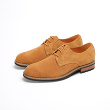 真皮男士休闲鞋复古英伦反绒皮鞋透气手工男皮鞋磨砂伐木百搭潮鞋