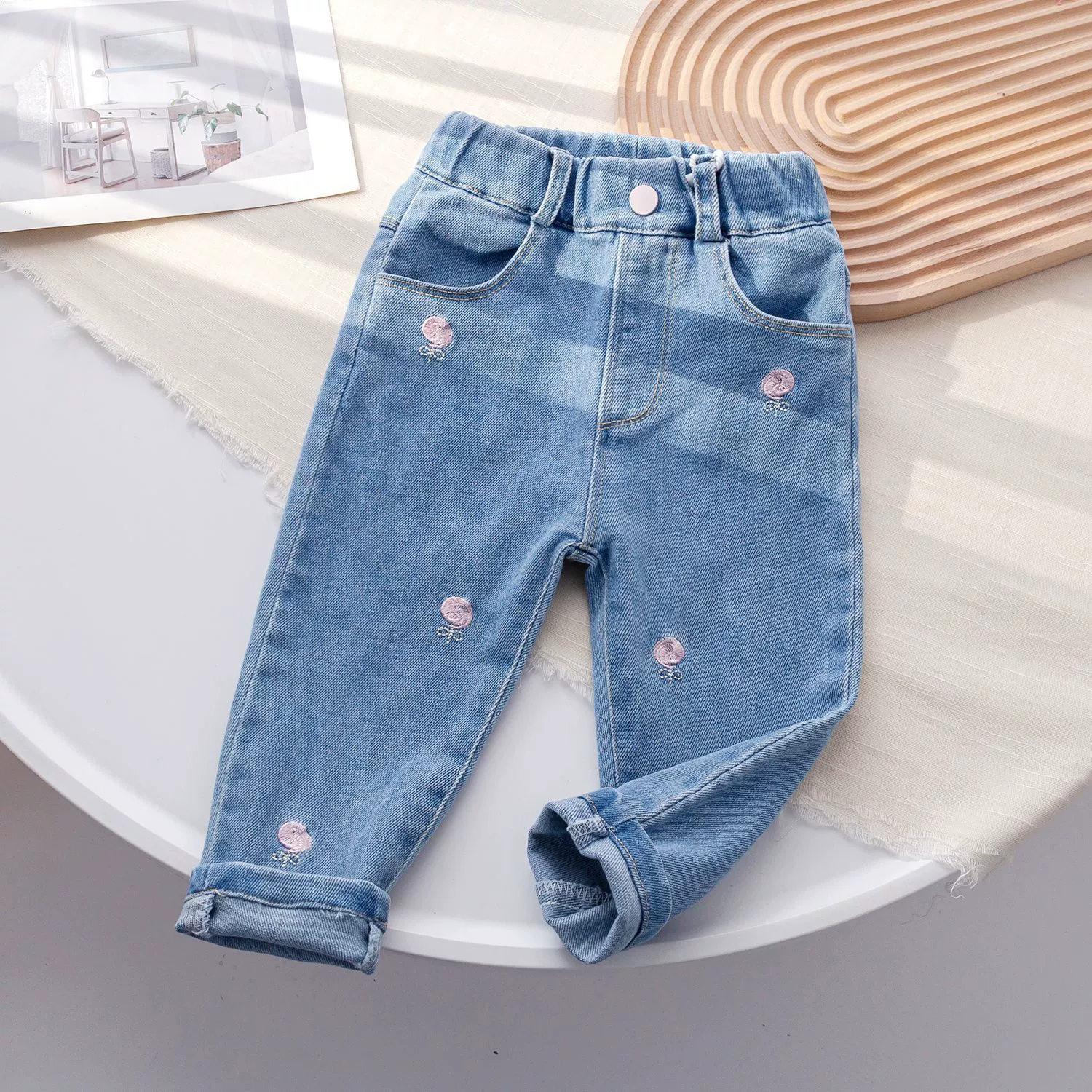 Л Spring jeans, fashionable autumn trousers girl's, western style