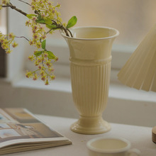 泽滕家北欧法式陶瓷花器小众复古插花花瓶家居摆件插干花客厅装饰