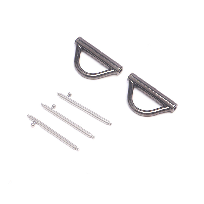 [Phong cách đơn giản với dây bện khóa chữ D] Màu đen / Giao diện 18mm (kèm kim tháo nhanh)