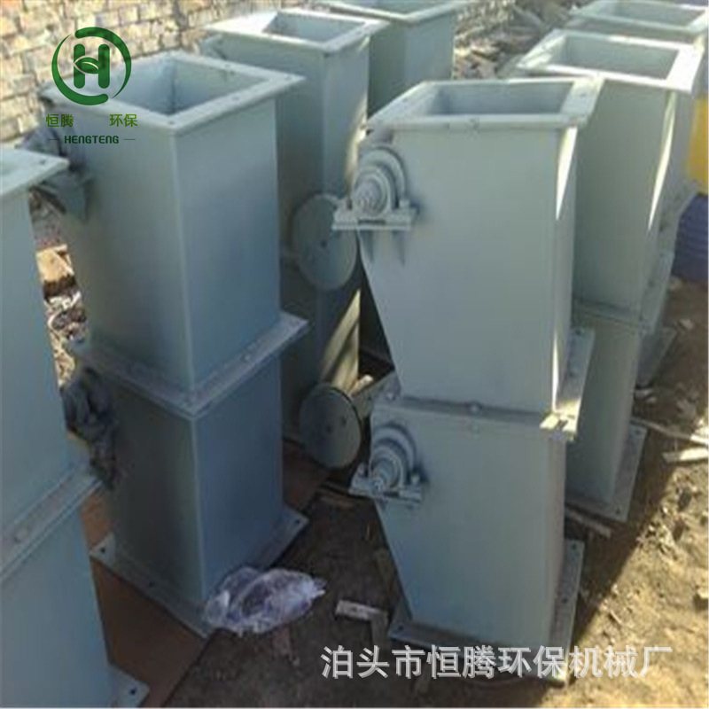 双层电动重锤翻板阀 重锤式锁风下料阀水泥厂棒条式卸料阀600*600