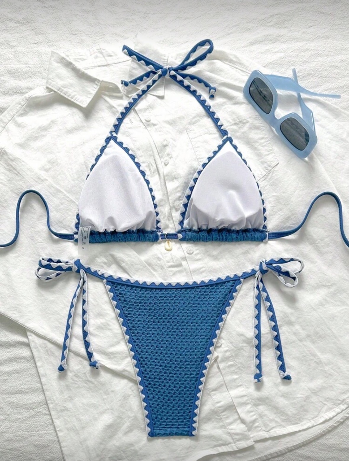 Set bikini donna sexy allacciato al collo due pezzi mare_voghion.com