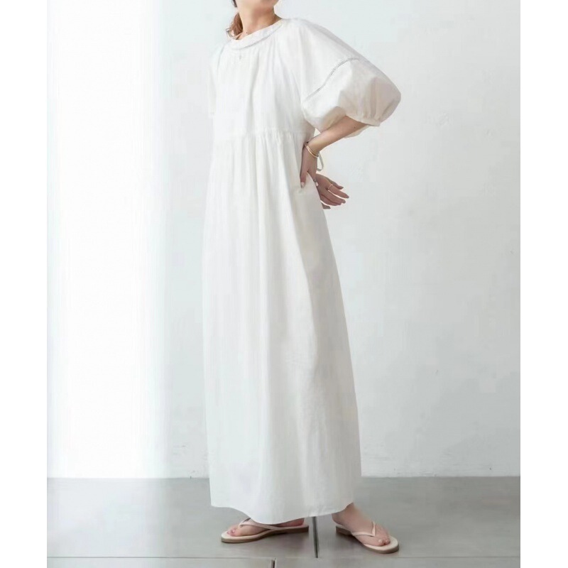 Extra Long Loose Lantern Sleeve Reversible Dress