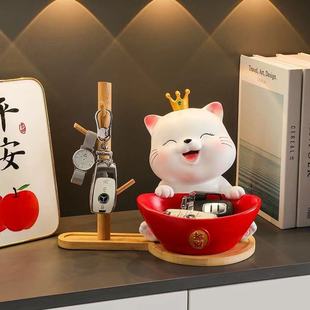 Lucky Cat Entrance Door Key Storage Ornaments Living Room Home Shoe Cabinet Decorations Housewarming Gifts