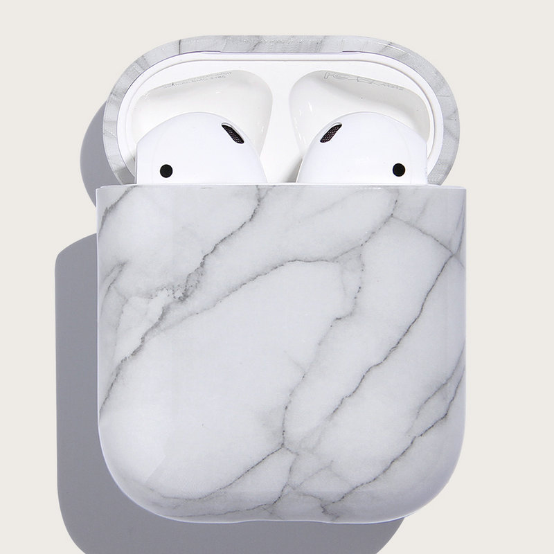 Applicable airpods protective case water sticker craft marbling pattern hard case Apple Bluetooth headset protective case