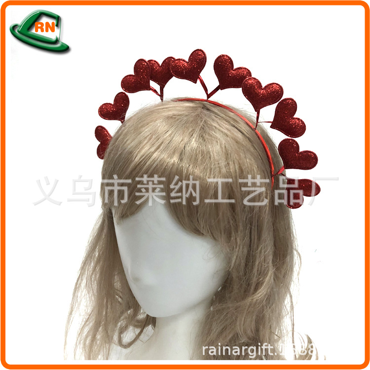 Leena fábrica directa nuevo Día de San Valentín transfronterizo diadema fiesta boda accesorios para el cabello 10 en forma de corazón diadema accesorios para el cabello