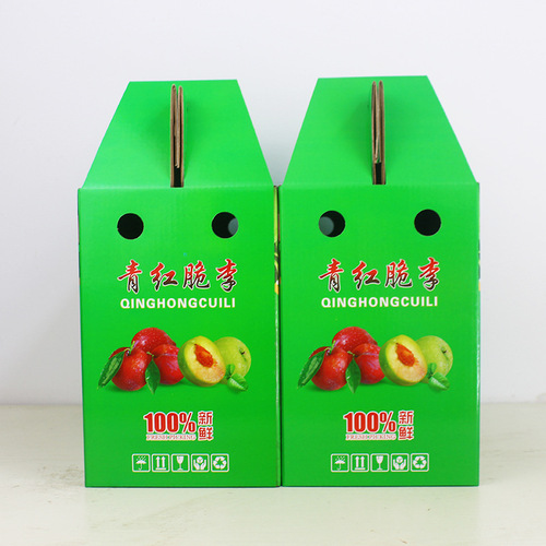 5kg plum gift box packaging carton 10kg green red crispy plum Sanhua plum carton carton packaging bag