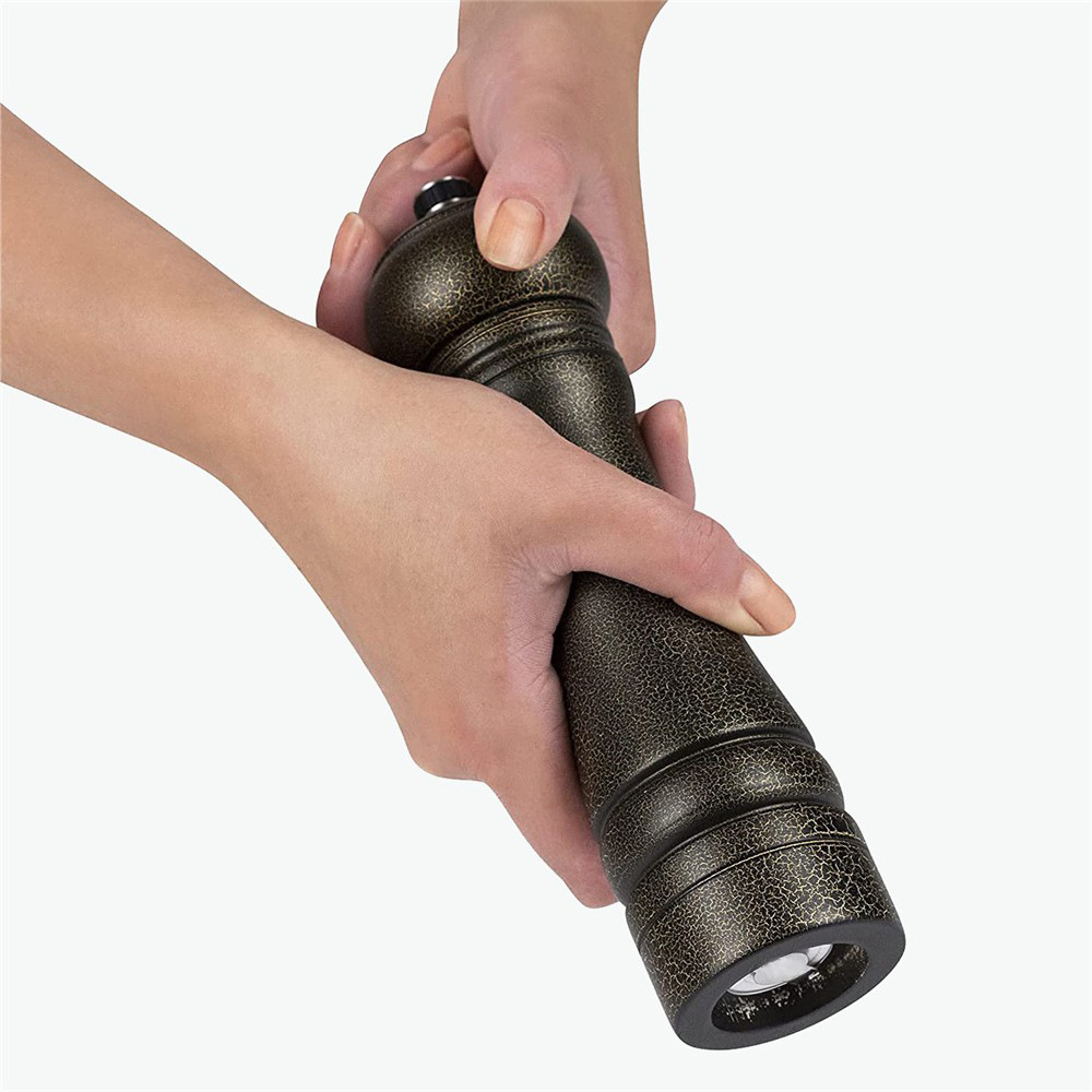 Nuevo blanco y negro molino de pimienta ajustable espesor sal de mar amoladora núcleo de cerámica amoladora multiusos botella condimento