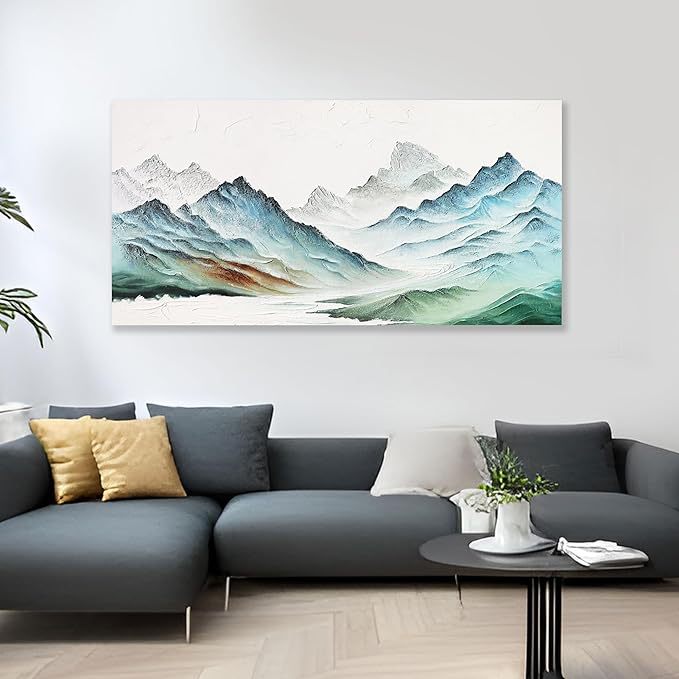 景观帆布墙艺术现代绘画墙艺术壁挂装饰框架艺术品挂墙装饰客厅